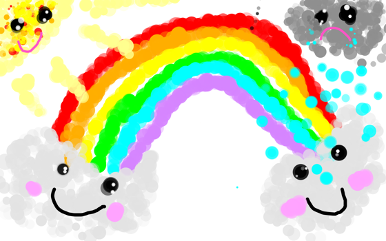 Regnbågen är glad