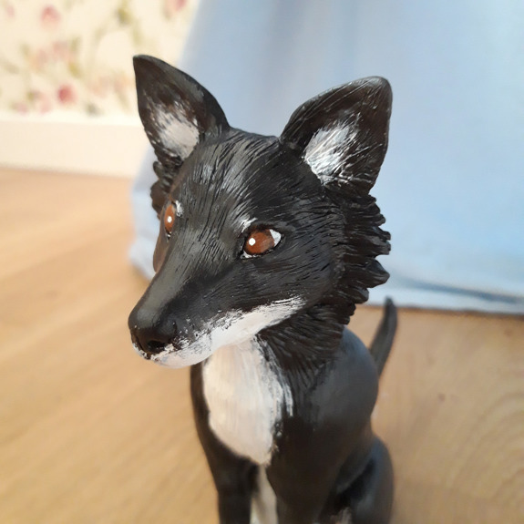 Närbild på hunden.