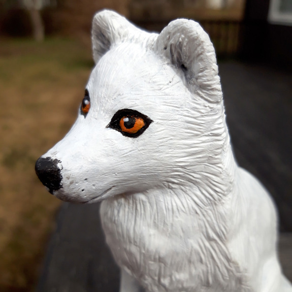 Närbild på fjällräven.